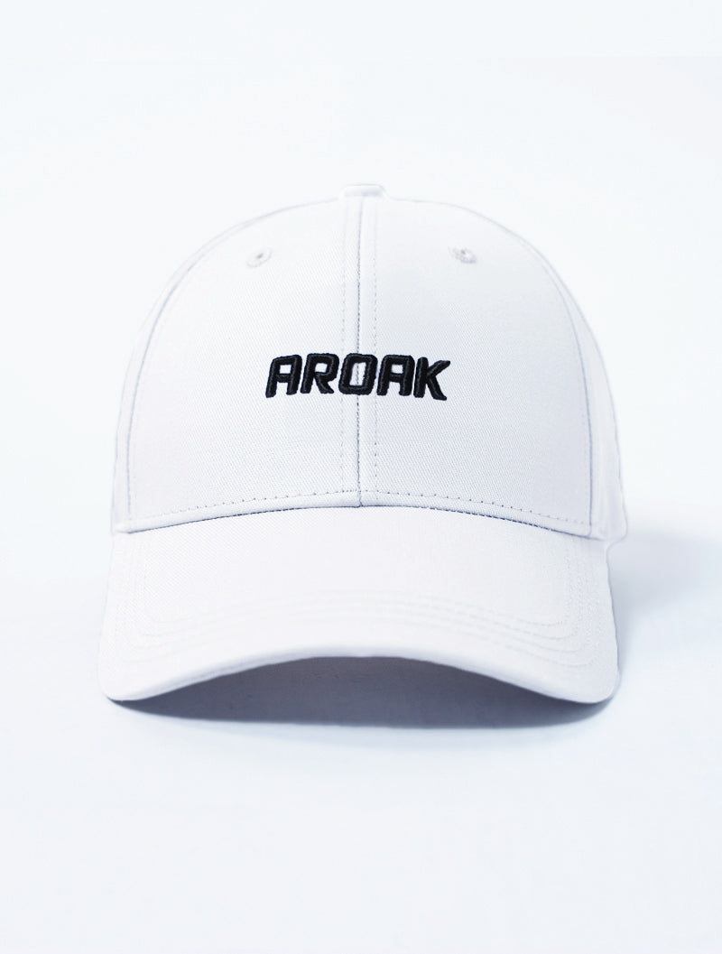 AROAK 經典電繡老帽 (白(黑繡))