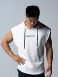AirFlex™ 連帽寬肩背心 (白) - AROAK 機能健身服飾 | 專為健人打造