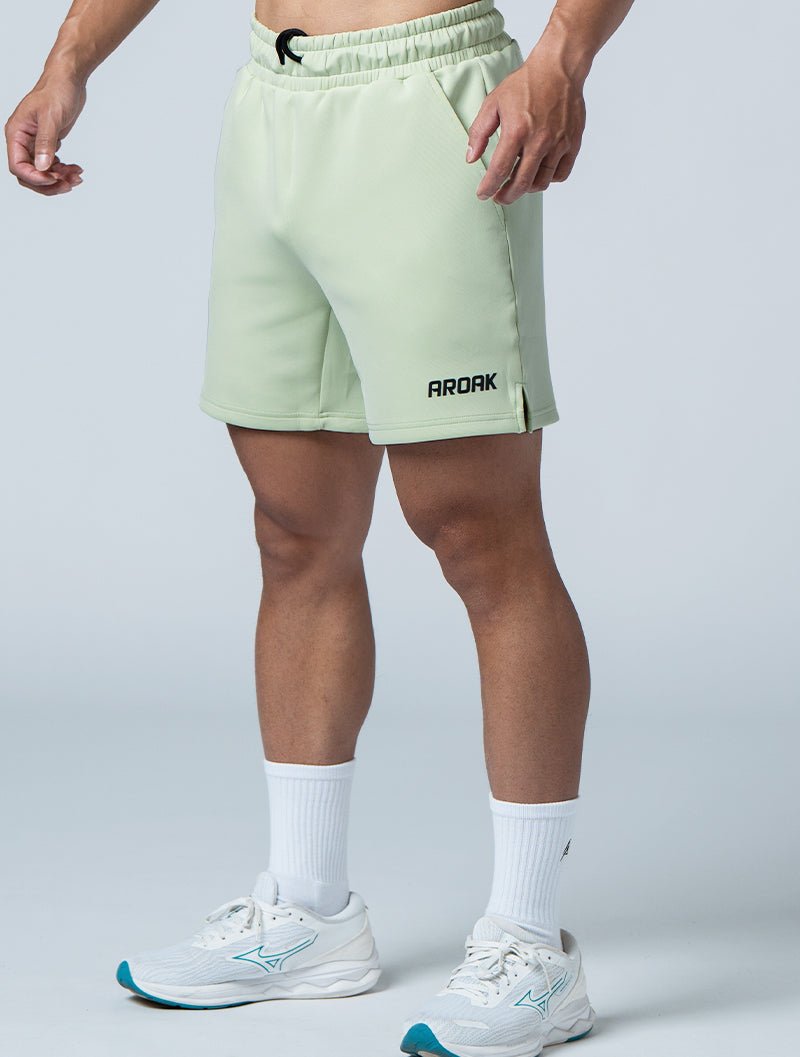 AirFlex™ 機能開岔訓練短褲 (果綠) - AROAK 機能健身服飾 | 專為健人打造