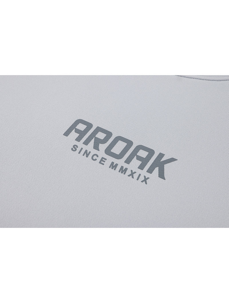 AirFlex™ 立體剪裁寬肩背心 (淺灰) - AROAK 機能健身服飾 | 專為健人打造