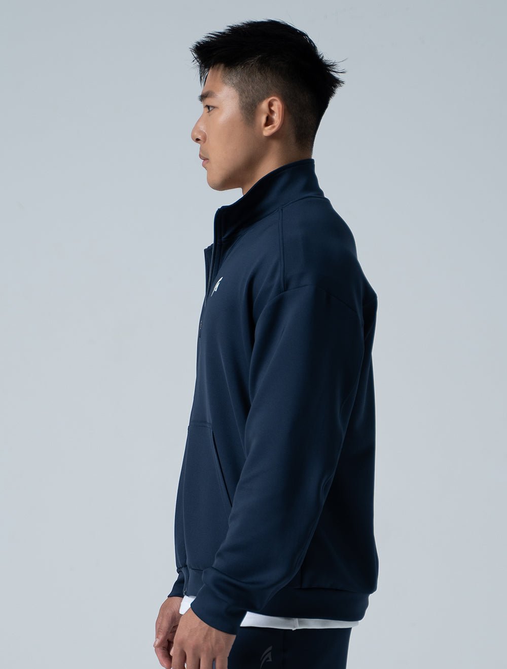 AirFlex™ 立領運動夾克 (丈青) - AROAK 機能健身服飾 | 專為健人打造