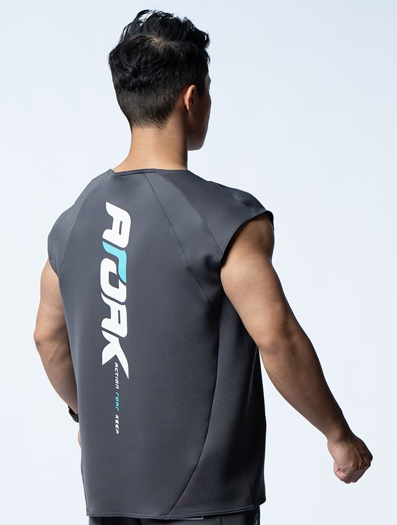 AirFlex™ 征服之道寬肩背心 (鐵灰) - AROAK 機能健身服飾 | 專為健人打造