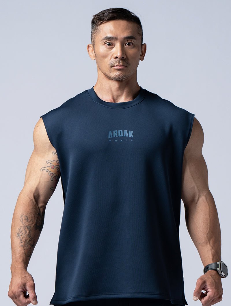 AirFlex™曙光戰士寬肩背心 (丈青) - AROAK 機能健身服飾 | 專為健人打造