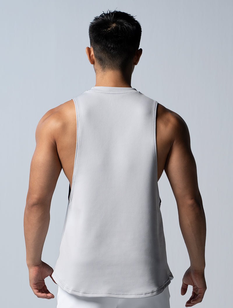 AirFlex™ 窄肩訓練背心 (淺灰) - AROAK 機能健身服飾 | 專為健人打造