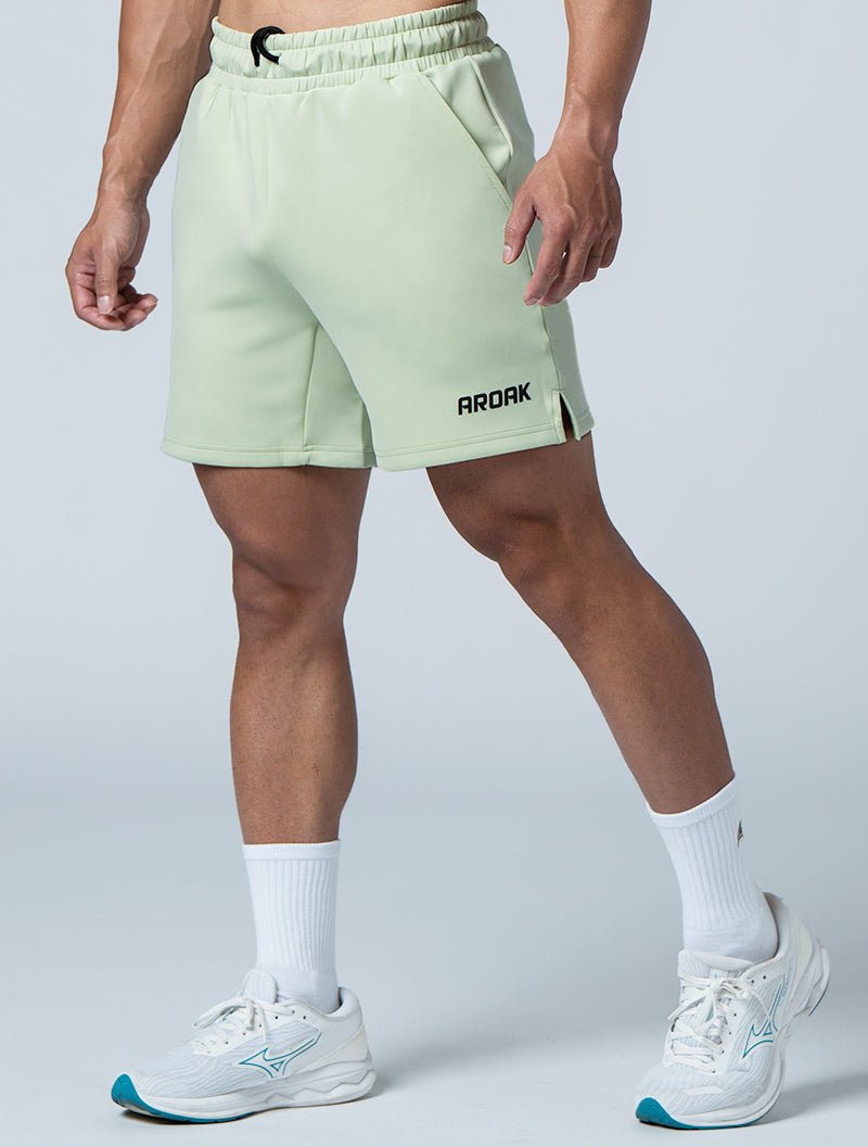 AirFlex™ 機能開岔訓練短褲 (果綠) - AROAK 機能健身服飾 | 專為健人打造