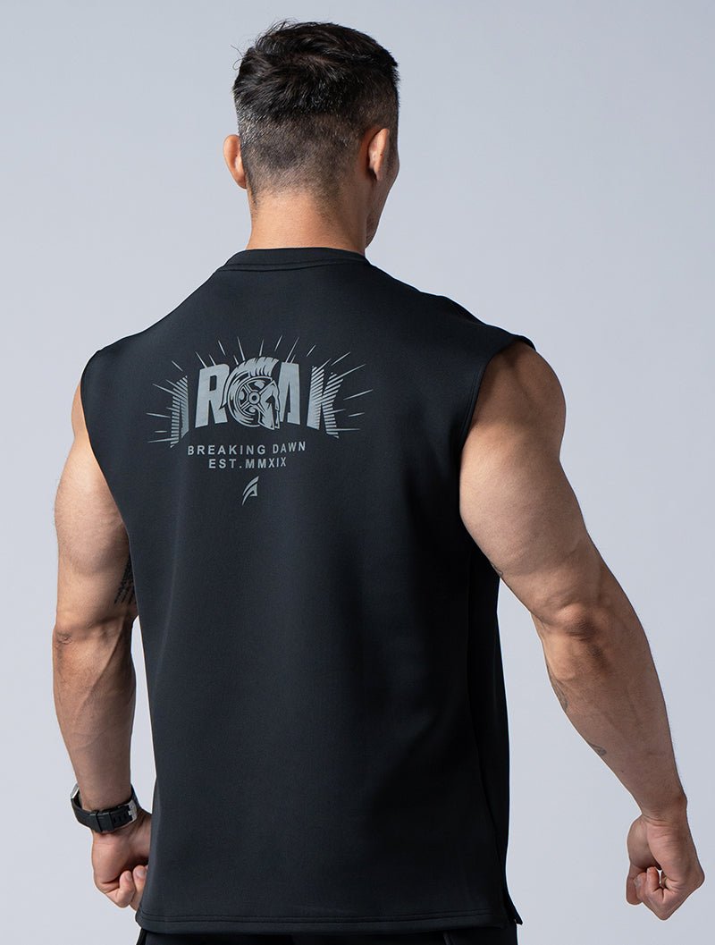AirFlex™曙光戰士寬肩背心 (黑) - AROAK 機能健身服飾 | 專為健人打造