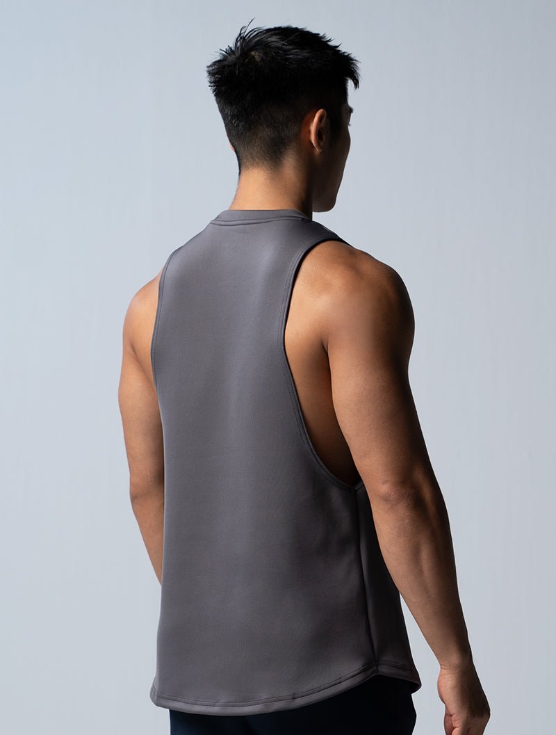 AirFlex™ 窄肩訓練背心 (鐵灰) - AROAK 機能健身服飾 | 專為健人打造