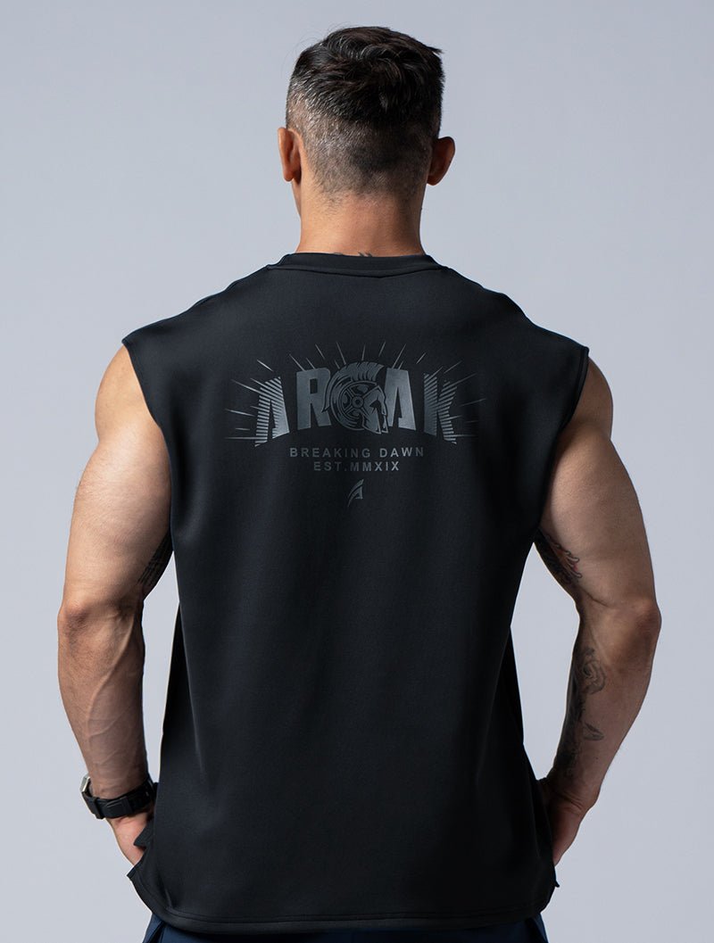 AirFlex™曙光戰士寬肩背心 (黑) - AROAK 機能健身服飾 | 專為健人打造