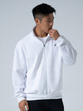 AirFlex™ 立領運動夾克 (白) - AROAK 機能健身服飾 | 專為健人打造