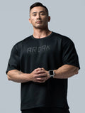 AirFlex™ AROAK OVERSIZED後袖剪接訓練上衣 (黑) - AROAK 機能健身服飾 | 專為健人打造