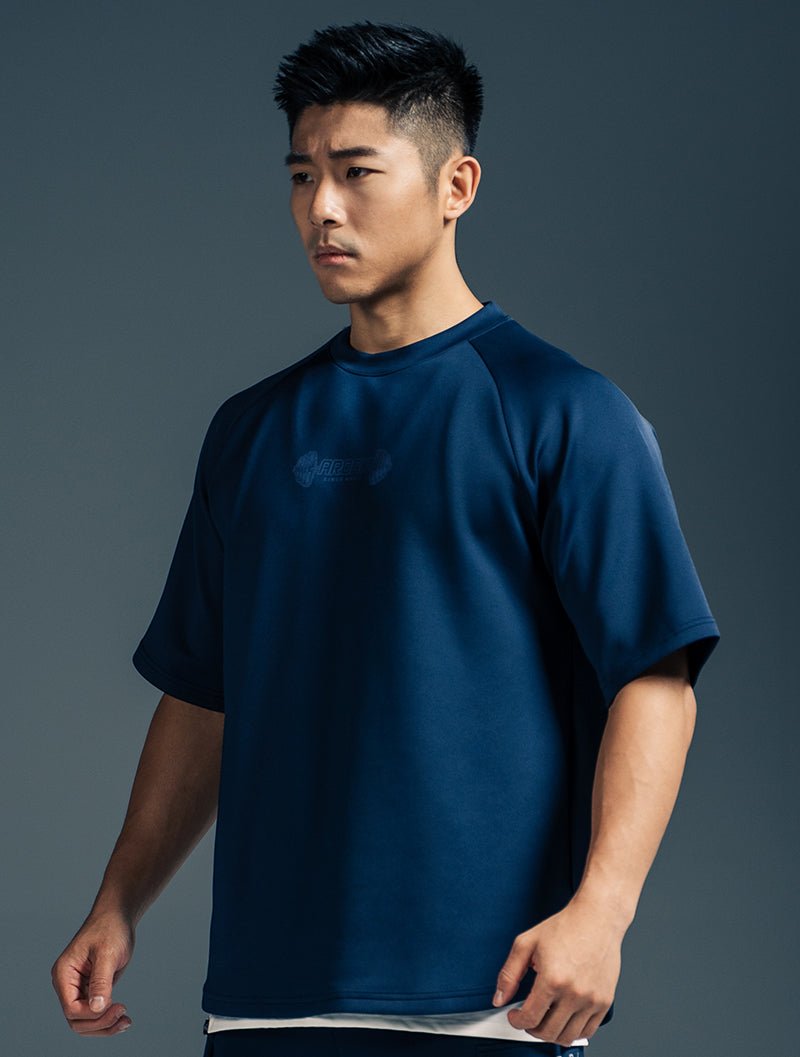AirFlex™ COLOR FLOW戰士寬版拉克蘭袖運動上衣 (丈青) – AROAK 機能健身服飾 | 專為健人打造