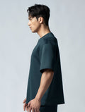 AirFlex™ OVERSIZED短袖上衣 (黑綠) - AROAK 機能健身服飾 | 專為健人打造