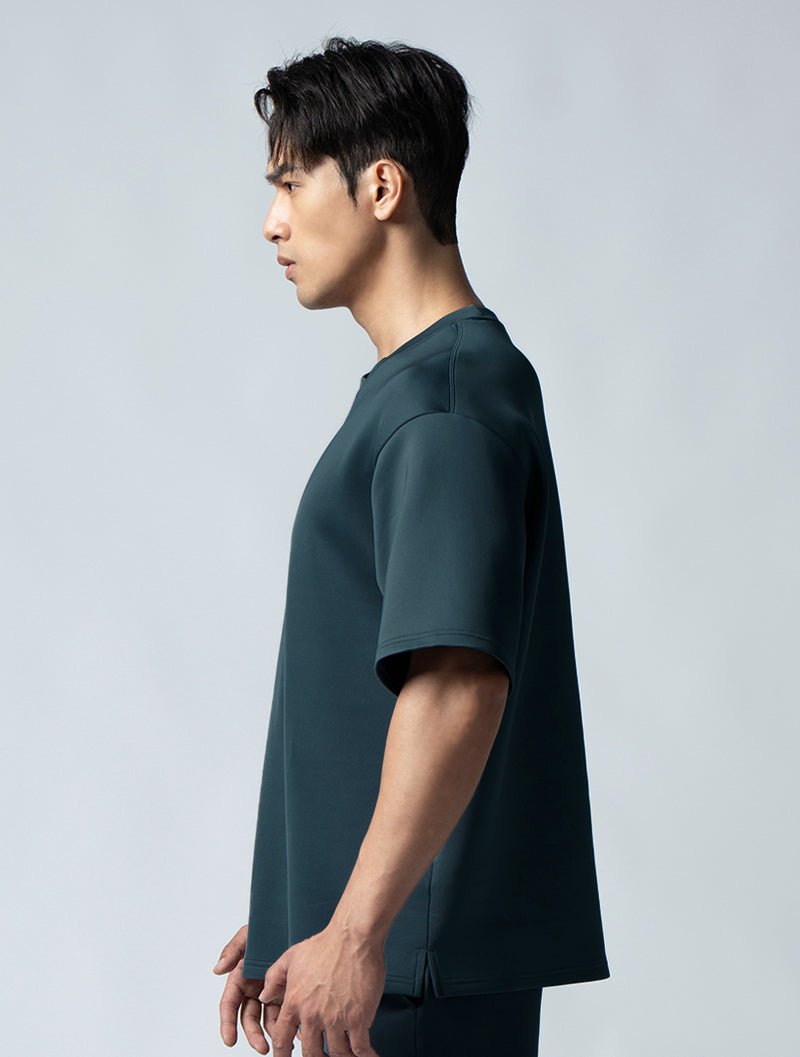 AirFlex™ OVERSIZED短袖上衣 (黑綠) - AROAK 機能健身服飾 | 專為健人打造
