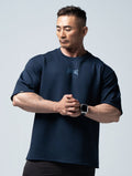 AirFlex™ 怒吼 OVERSIZED短袖上衣 (丈青) - AROAK 機能健身服飾 | 專為健人打造