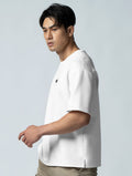 AirFlex™ OVERSIZED短袖上衣 (白) - AROAK 機能健身服飾 | 專為健人打造