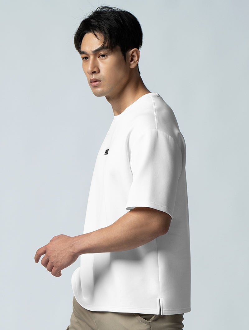 AirFlex™ OVERSIZED短袖上衣 (白) - AROAK 機能健身服飾 | 專為健人打造