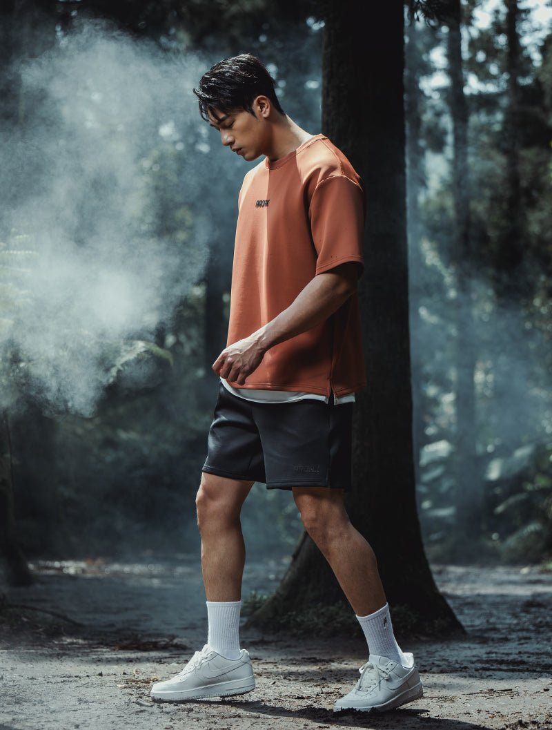 AirFlex™ OVERSIZED 短袖上衣 (棕卡其) - AROAK 機能健身服飾 | 專為健人打造