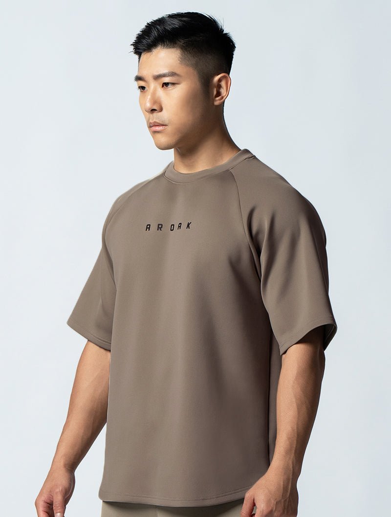 AirFlex™ OVERSIZED拉克蘭袖上衣 (棕卡其) - AROAK 機能健身服飾 | 專為健人打造