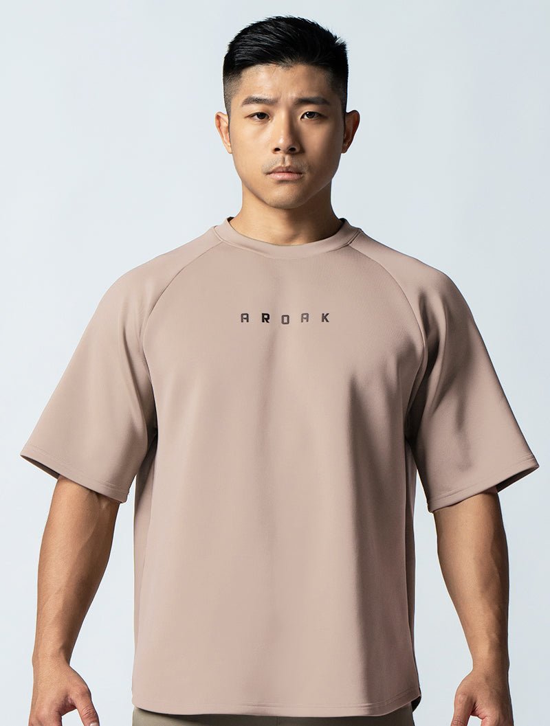 AirFlex™ OVERSIZED 拉克蘭袖上衣 (摩卡棕) - AROAK 機能健身服飾 | 專為健人打造