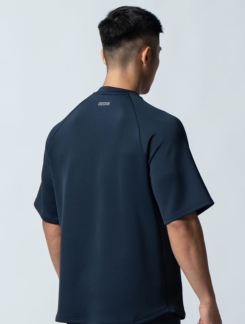 AirFlex™ OVERSIZED拉克蘭袖上衣 (丈青) - AROAK 機能健身服飾 | 專為健人打造