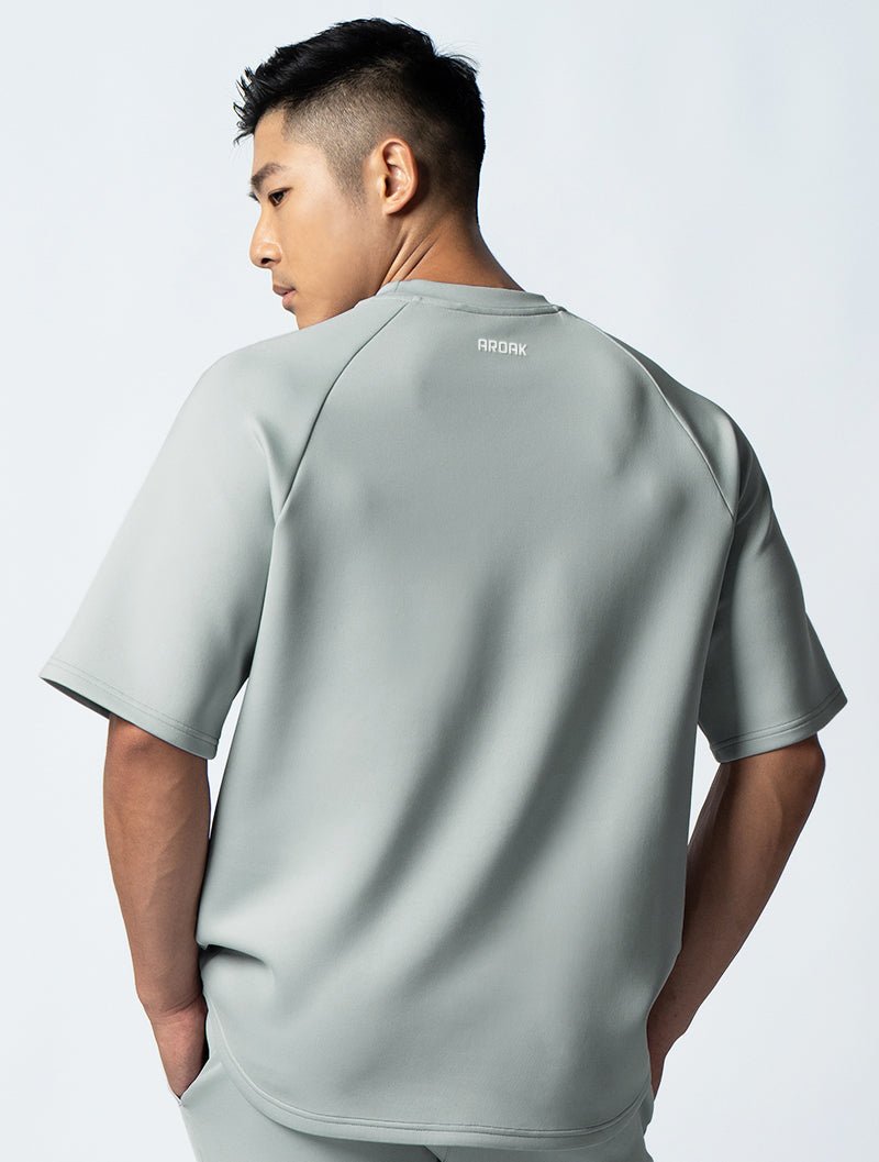 AirFlex™ OVERSIZED拉克蘭袖上衣 (橄欖灰) - AROAK 機能健身服飾 | 專為健人打造