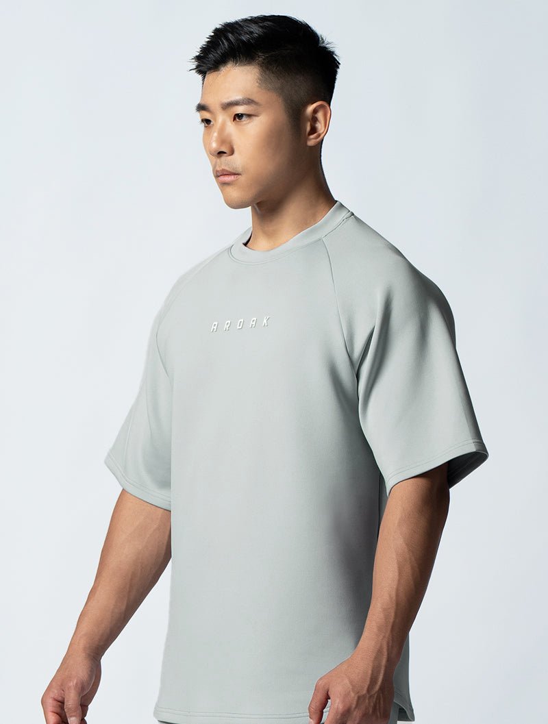 AirFlex™ OVERSIZED拉克蘭袖上衣 (橄欖灰) - AROAK 機能健身服飾 | 專為健人打造