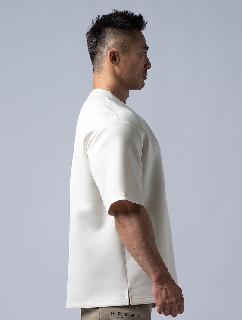 AirFlex™ 戰士的怒吼 OVERSIZED短袖上衣 (米白) - AROAK 機能健身服飾 | 專為健人打造