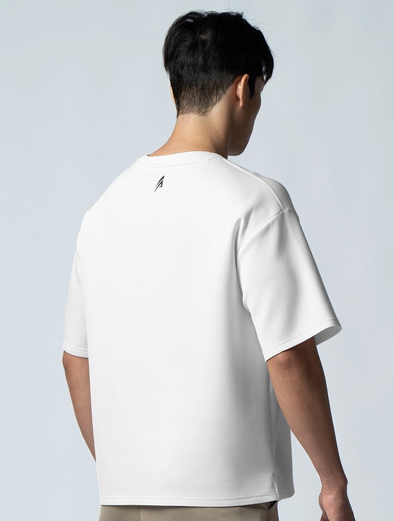 AirFlex™ OVERSIZED短袖上衣 (白) - AROAK 機能健身服飾 | 專為健人打造