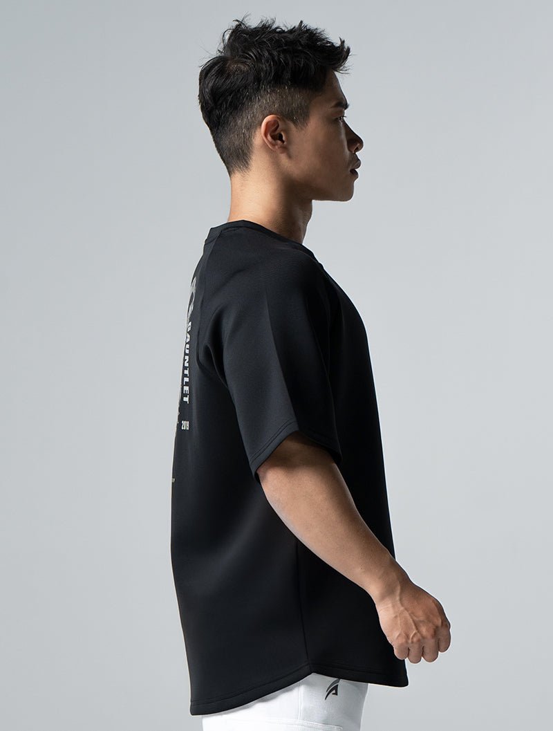AirFlex™ OVERSIZED 戰神之巔拉克蘭袖上衣 (黑) - AROAK 機能健身服飾 | 專為健人打造