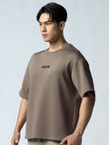 AirFlex™ OVERSIZED 短袖上衣 (棕卡其) - AROAK 機能健身服飾 | 專為健人打造