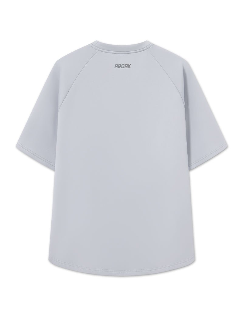 AirFlex™ OVERSIZED拉克蘭袖上衣 (淺灰) - AROAK 機能健身服飾 | 專為健人打造