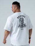 AirFlex™ 萬獸之尊 OVERSIZED 機能短袖上衣 (白) (4/2 14:00 準時發售) - AROAK 機能健身服飾 | 專為健人打造