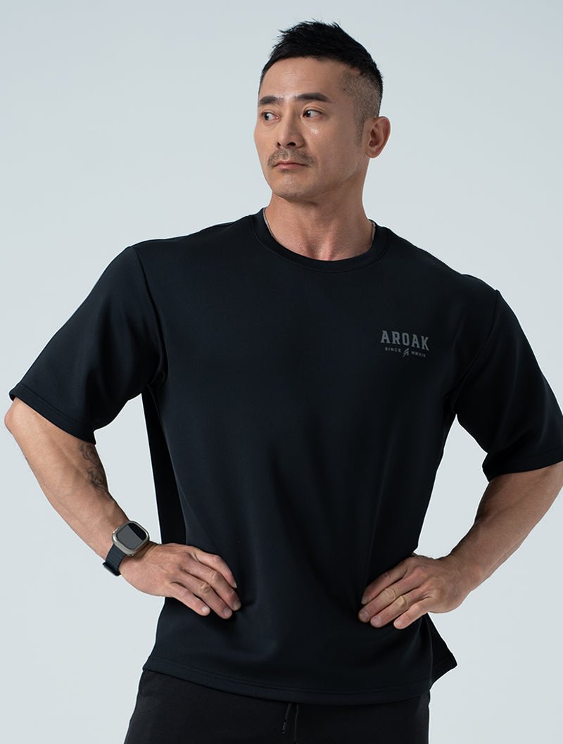 AirFlex™ 萬獸誓約 OVERSIZED 機能短袖上衣 (黑) (4/2 14:00 準時發售) - AROAK 機能健身服飾 | 專為健人打造
