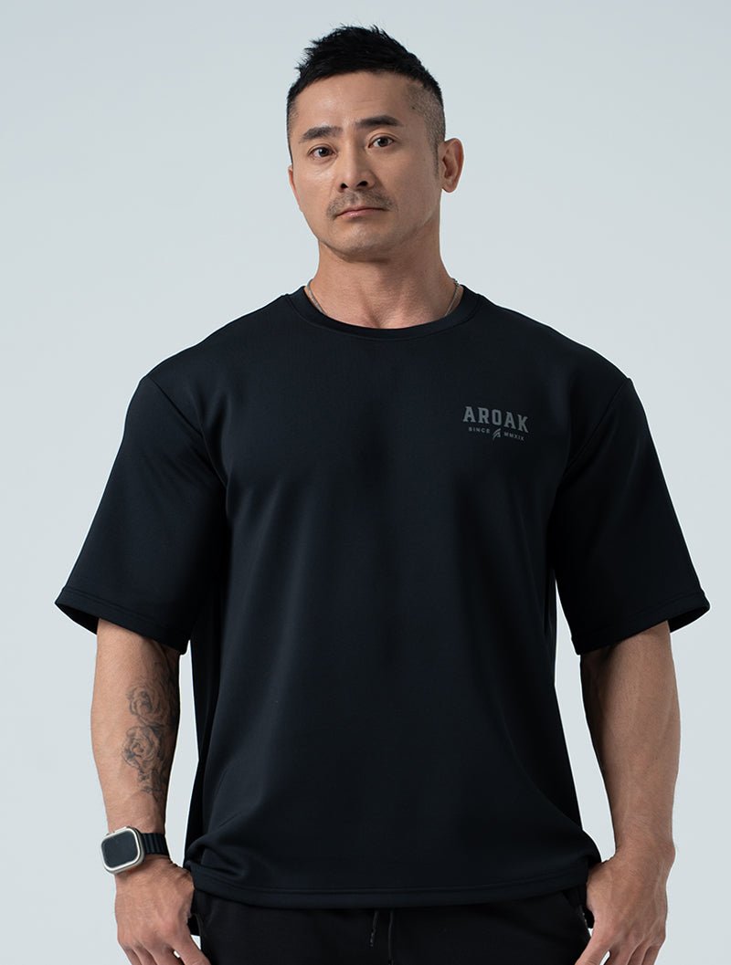 AirFlex™ 萬獸誓約 OVERSIZED 機能短袖上衣 (黑) (4/2 14:00 準時發售) - AROAK 機能健身服飾 | 專為健人打造