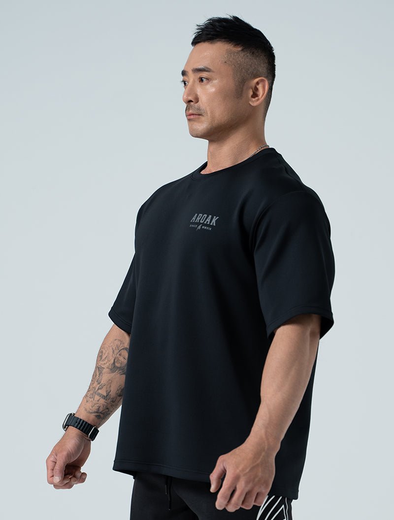 AirFlex™ 萬獸誓約 OVERSIZED 機能短袖上衣 (黑) (4/2 14:00 準時發售) - AROAK 機能健身服飾 | 專為健人打造