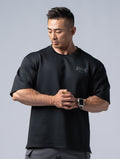 AirFlex™ 戰士的怒吼 OVERSIZED短袖上衣 (黑) - AROAK 機能健身服飾 | 專為健人打造