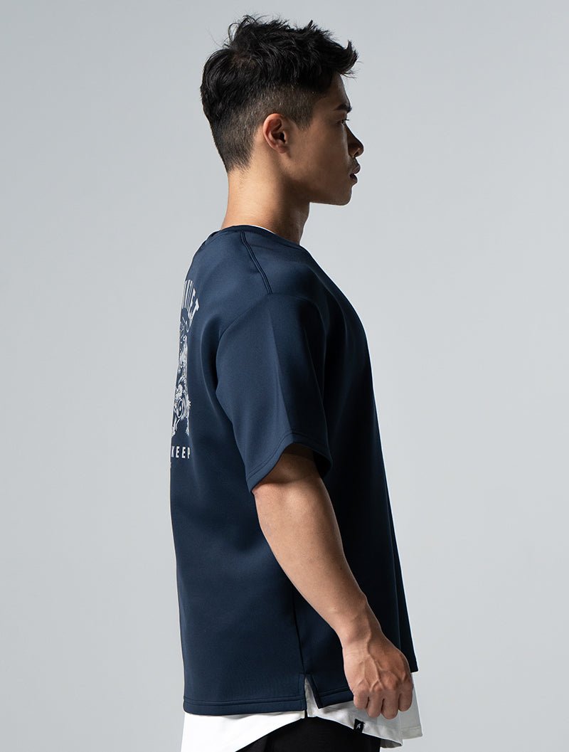AirFlex™ OVERSIZED 王者爭霸短袖上衣 (丈青) - AROAK 機能健身服飾 | 專為健人打造
