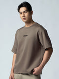 AirFlex™ OVERSIZED 短袖上衣 (棕卡其) - AROAK 機能健身服飾 | 專為健人打造
