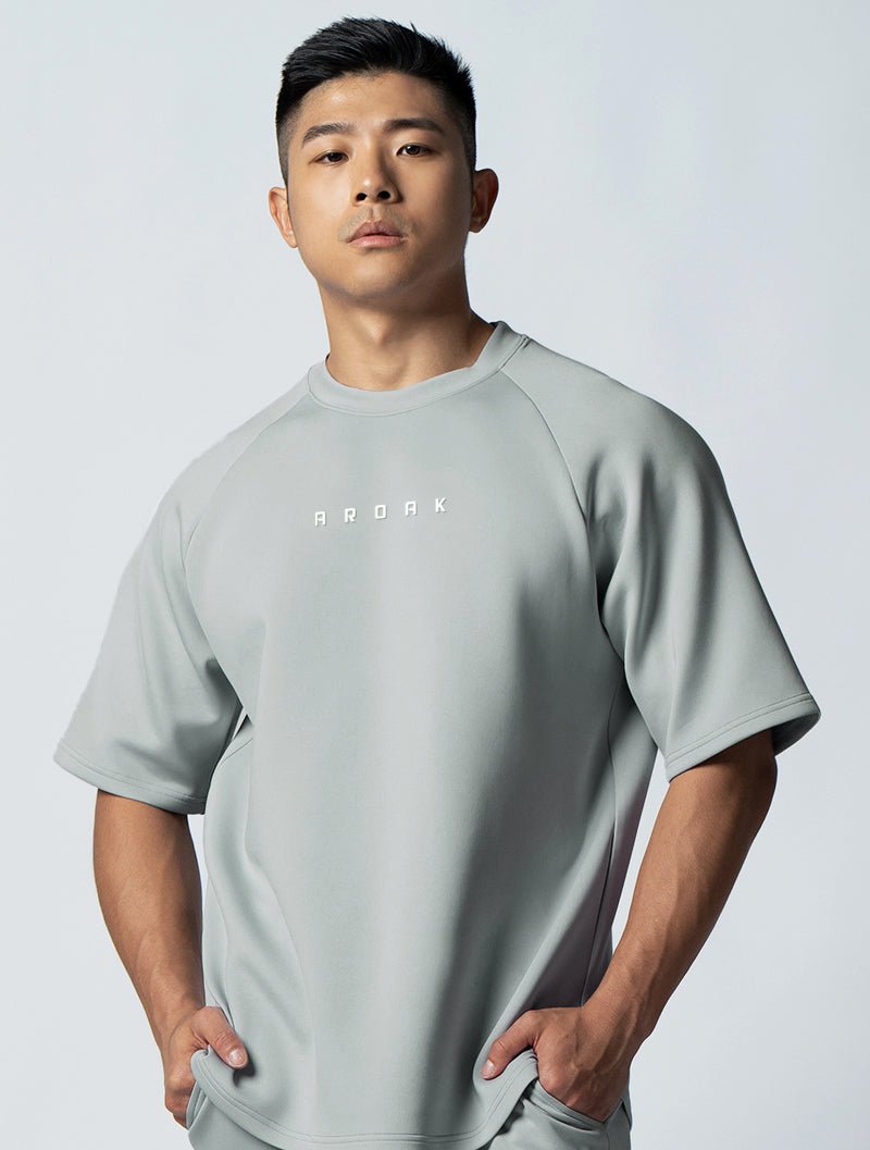 AirFlex™ OVERSIZED拉克蘭袖上衣 (橄欖灰) - AROAK 機能健身服飾 | 專為健人打造