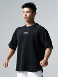 AirFlex™ OVERSIZED 戰神之巔拉克蘭袖上衣 (黑) - AROAK 機能健身服飾 | 專為健人打造