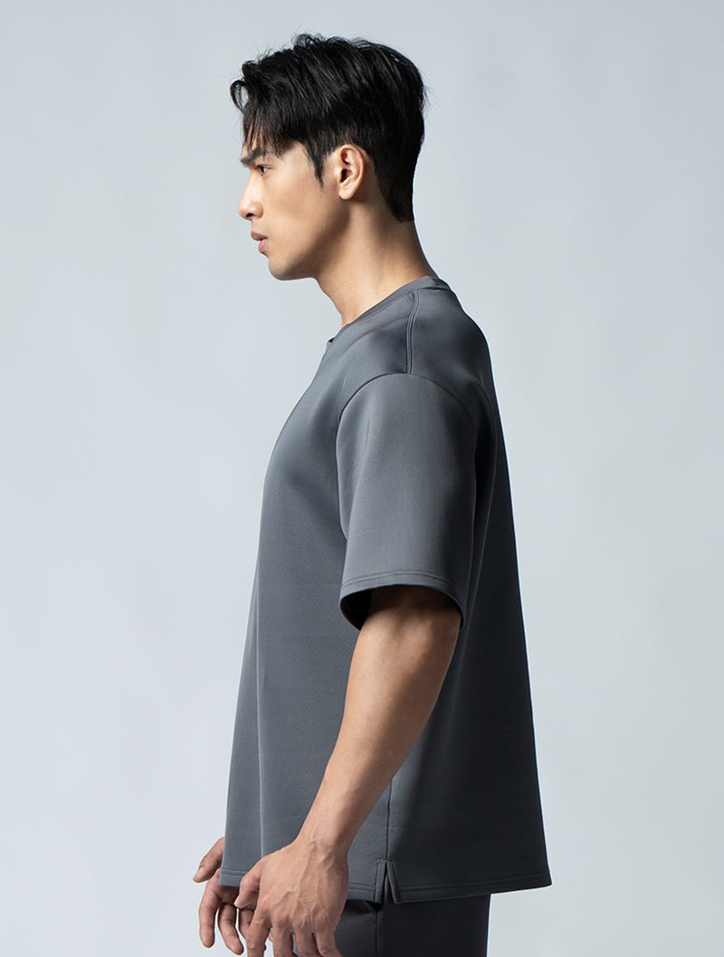 AirFlex™ OVERSIZED短袖上衣 (鐵灰) - AROAK 機能健身服飾 | 專為健人打造