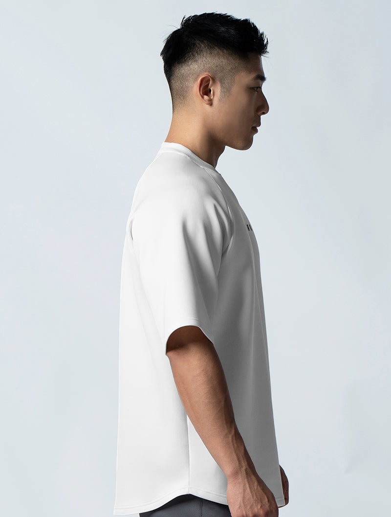 AirFlex™ OVERSIZED 拉克蘭袖上衣 (白) - AROAK 機能健身服飾 | 專為健人打造