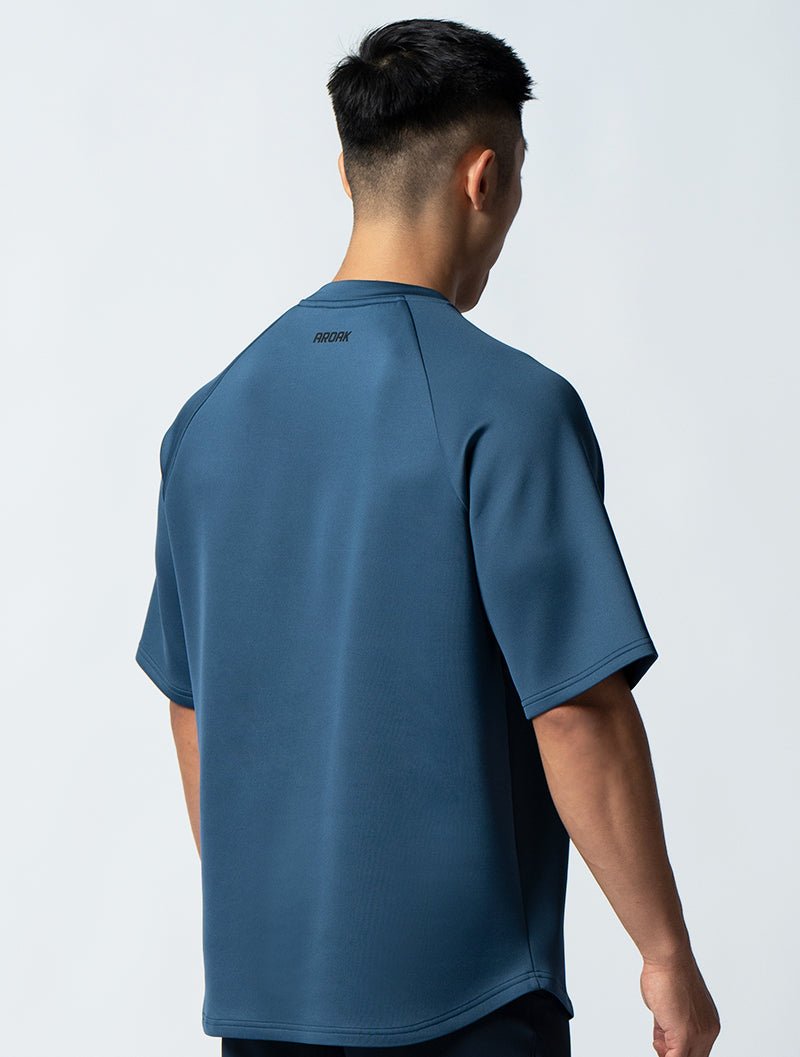 AirFlex™ OVERSIZED拉克蘭袖上衣 (靛藍) - AROAK 機能健身服飾 | 專為健人打造