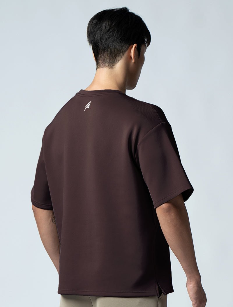 AirFlex™ OVERSIZED 短袖上衣 (礁岩褐) - AROAK 機能健身服飾 | 專為健人打造