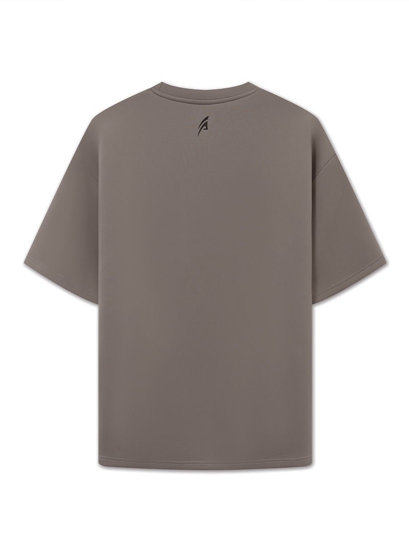 AirFlex™ OVERSIZED 短袖上衣 (棕卡其) - AROAK 機能健身服飾 | 專為健人打造