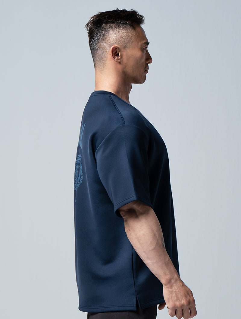 AirFlex™ 戰士的怒吼 OVERSIZED短袖上衣 (丈青) - AROAK 機能健身服飾 | 專為健人打造