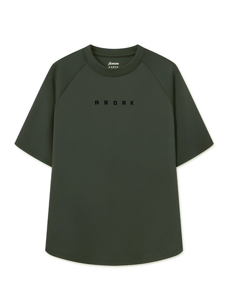 AirFlex™ OVERSIZED拉克蘭袖上衣 (墨綠) - AROAK 機能健身服飾 | 專為健人打造
