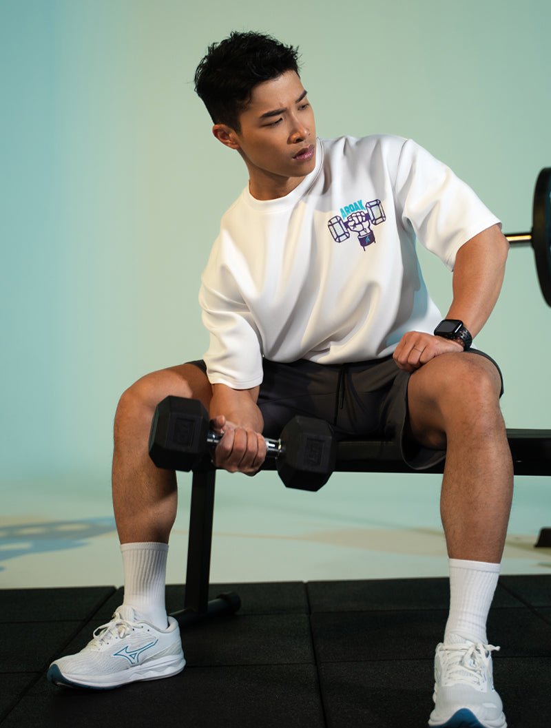 AirFlex™ OVERSIZED堅毅之舉短袖上衣 (黑) - AROAK 機能健身服飾 | 專為健人打造