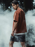 AirFlex™ OVERSIZED 短袖上衣 (棕卡其) - AROAK 機能健身服飾 | 專為健人打造