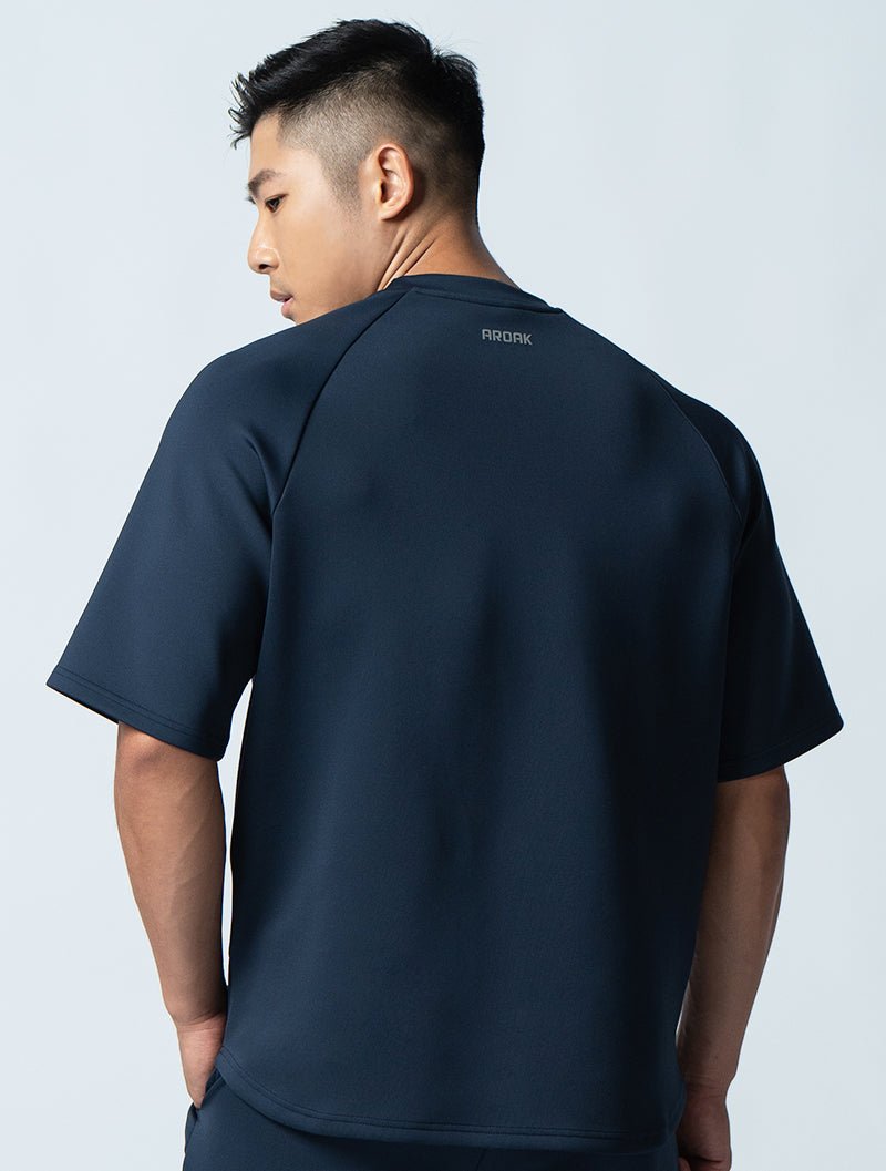 AirFlex™ OVERSIZED拉克蘭袖上衣 (丈青) - AROAK 機能健身服飾 | 專為健人打造